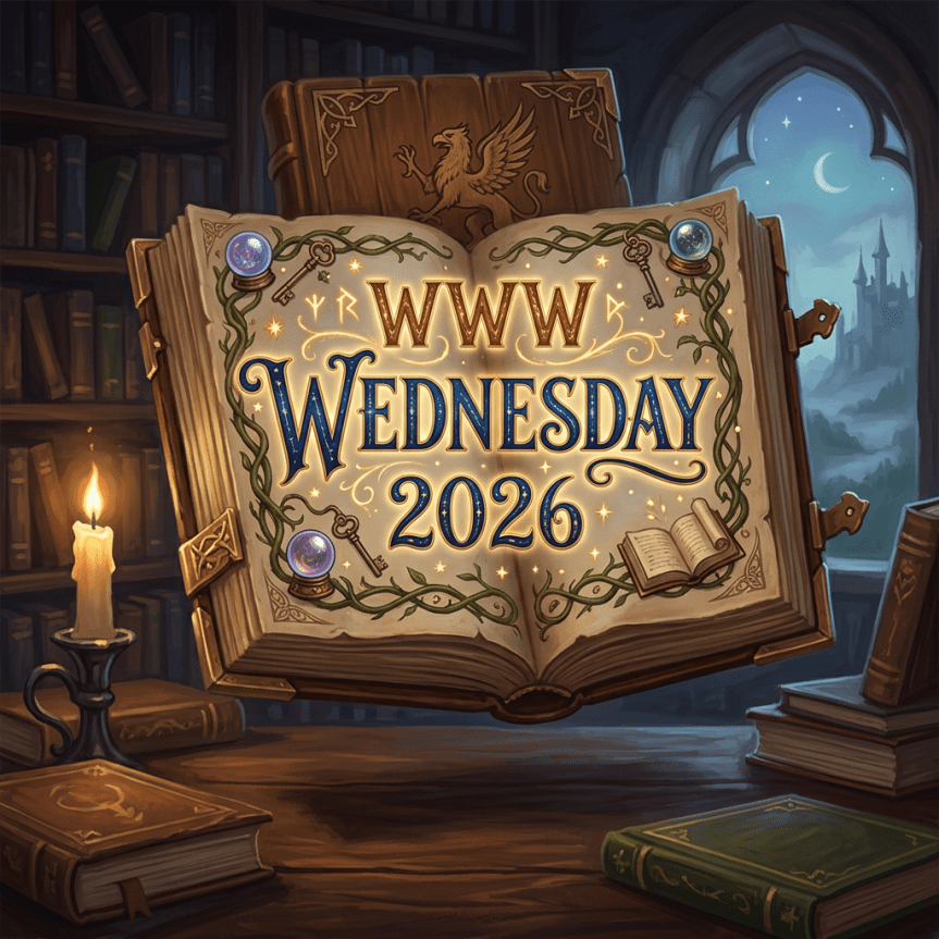 'WWW Wednesday 2026' written in glowing letters inside an open ornate book.